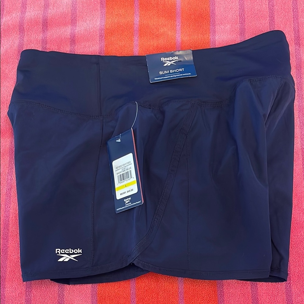 Reebok Blue Athletic Shorts Performance Fit